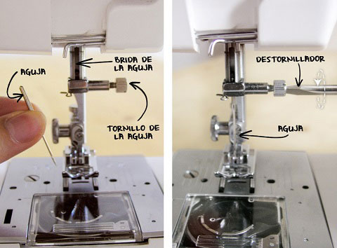 Reemplace la aguja de la máquina de coser